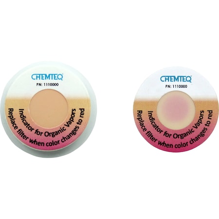 Chemteq Filter Change Indicator Sticker for Total Organic Vapors, PK5 111-0000